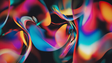 Wall Mural - abstract dynamic multicolored background, AI generated