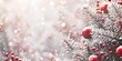 © YURIMA - This captivating stock image beautifully captures the spirit of winter holidays with snowdusted fir branches decorated with vibrant red berries, perfect for creating festive and seasonal designs