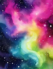 Poster - Abstract cosmic art with bright colors