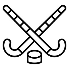 Canvas Print - Hockey icon style