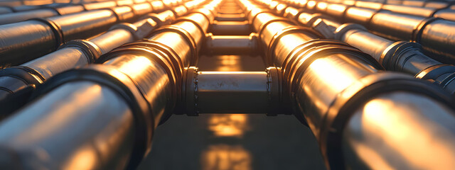 Symmetrical Metallic Pipelines in Industrial Setting