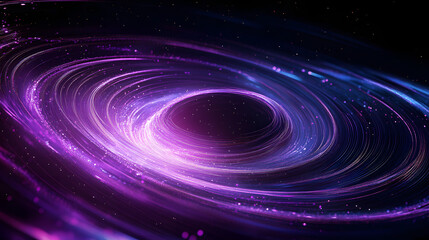 Mesmerizing purple neon wireframe cosmic galaxy isotated on black background. Created with generative AI.