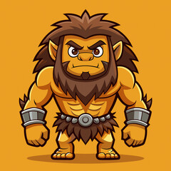 Primitive Caveman Character Vector for Graphics Advertising, VFX, and Merchandise