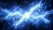 © Neural9 Project - Abstract Blue Lightning Storm Digital Art Background with White Lightning Bolts