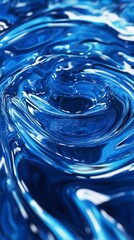 Swirl blue water wave surface motion natural fresh background