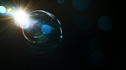 Wall Mural - lens flares for photography and anamorphic lens flare