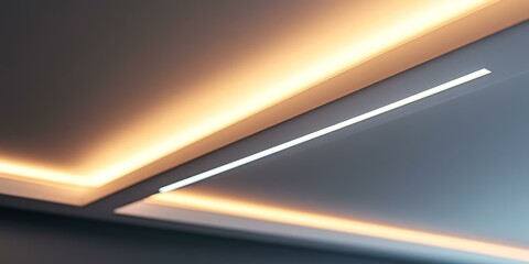 Wall Mural - Ceiling with two parallel lines of light.