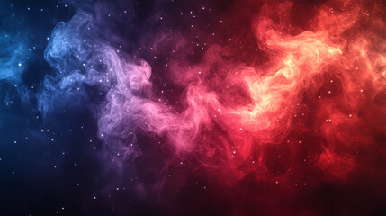 Wall Mural - background with stars and red and blue gradient with copy space