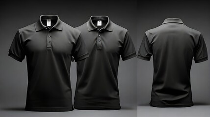 Elegant black polo shirt for modern casual and professional attire, blending comfort with style