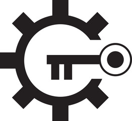 Key and Gear Icon
