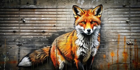 red fox on the wall