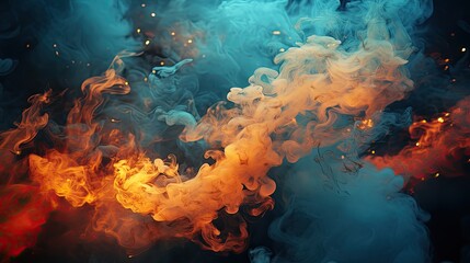 Wall Mural - fire and smoke