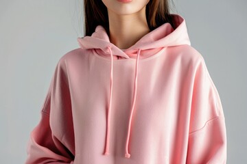 Canvas Print - Blank pop color hoodie mockup apparel sweatshirt clothing.