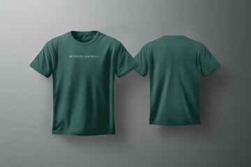 Wall Mural - Green t-shirt front back