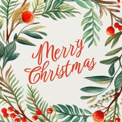 Wall Mural - Merry Christmas  Instagram post template