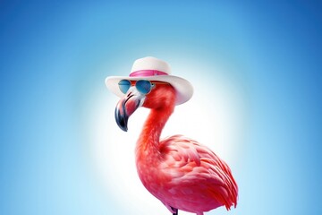 Poster - Flamingo animal bird beak.