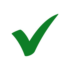 green check tick mark sign vector