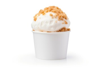 Canvas Print - Cream cup dessert food.