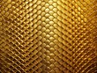 © Four888 - Luxurious gold snakeskin patterned leather texture with intricate scales, high shine finish, and empty background, ideal for design and creative projects.