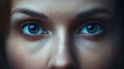 Poster - A woman with brown eyes and a light skin tone