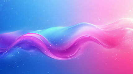 Wall Mural - Glowing Wavy Pink And Blue Gradient Hero Background