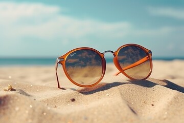 sunglasses on the beach