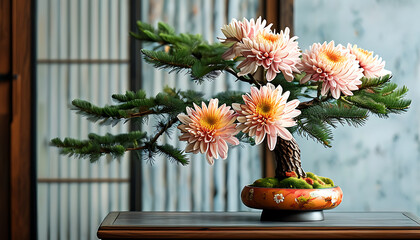 Wall Mural - vase with flowers