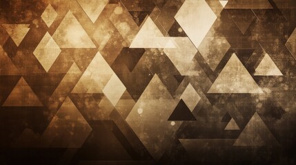 Wall Mural - Elegant abstract background featuring dynamic triangular patterns in earthy tones, perfect for modern design projects.