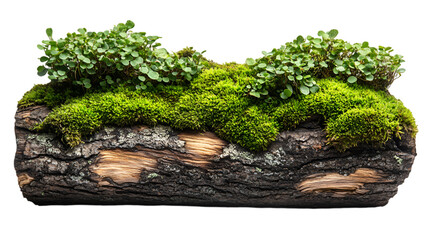 a log with moss growing on it