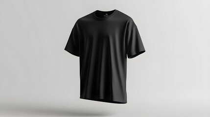 Poster - a dark black high end oversized cotton tshirt