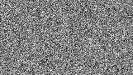 Poster - TV noise grain on screen at no antenna signal. Digital noise. Close up of a black and white noise with