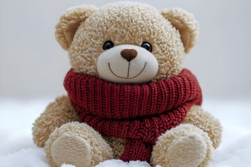 Poster - a teddy bear wearing a scarf

