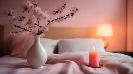 Poster - cherryblossom on the bed