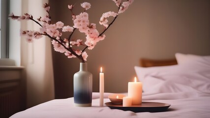 Poster - cherryblossom on the bed