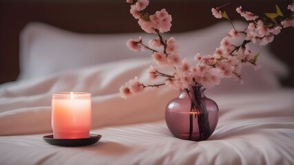 Poster - cherryblossom on the bed