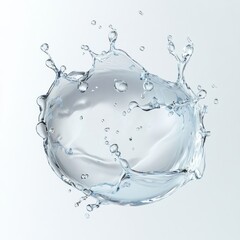 Canvas Print - Clear gel splash background isolated droplets.