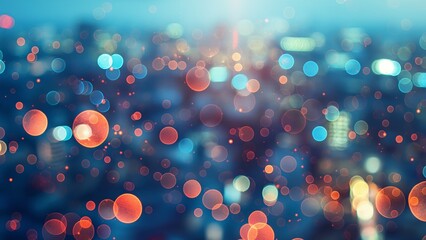 Wall Mural - abstract background with colorful bokeh lights
