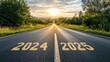 © Oksana - Forked road with 2024 and 2025, symbolizing future paths.