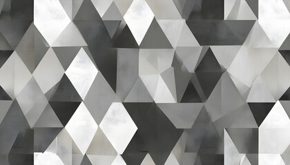 Poster - abstract grey geometric wallpaper with polygon patterns and white textures