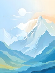 Wall Mural - mountain landscape