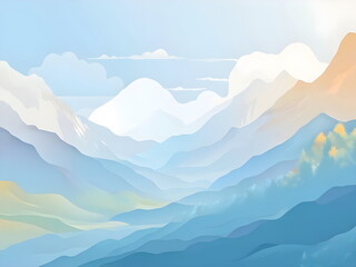 Wall Mural - mountain landscape