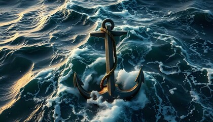 Steadfast anchor amidst rough seas symbolizing hope during life's challenges