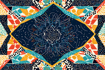 Poster - pattern with flowers