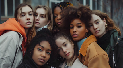 A group of women posing for a photo