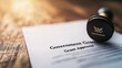 © DuangphonKPR - A close-up of a document titled 'Government Grant Approval' with an official seal