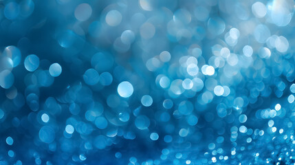 Wall Mural - abstract blue defocused bokeh background