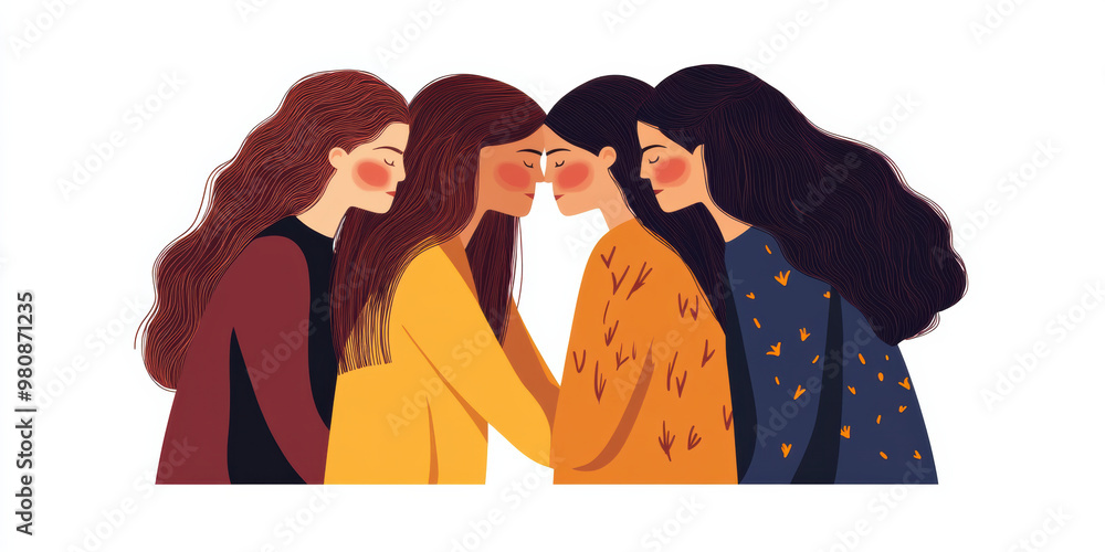 Empowering women supporting each other through emotional struggles ...
