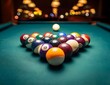 © Terry Alon - Billiard Balls: Create a scene with billiard balls falling into pockets on a pool table.