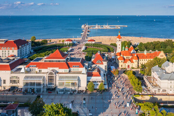 Wall Mural - Beautiful summer scenery of Sopot on the Baltic Sea, Poland.