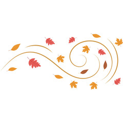 wind blowing autumn leaf